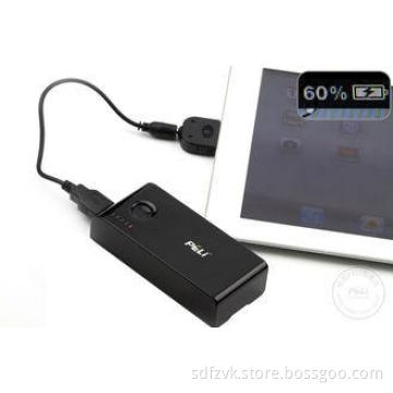 Black 5200mAh Mobile Phone Power Bank With LED Torch For SO